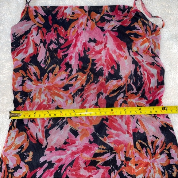 Lulus My Favorite Attention Navy Blue Floral Mesh Lace-Up Midi Dress - Picture 6 of 9